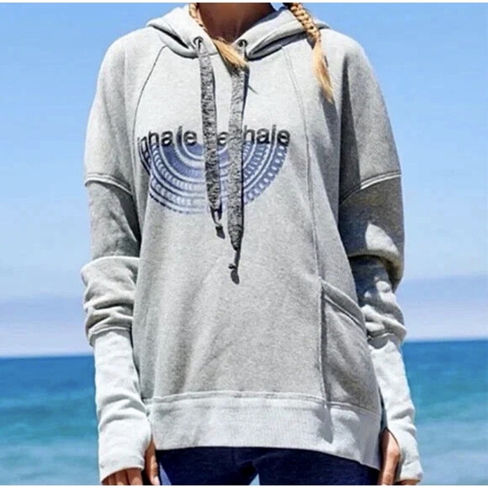 Free People Size Small‎  Medium Inhale Exhale Hoodie Sweatshirt